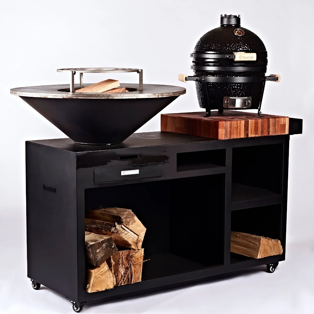 

New Design Black painted Steel Metal Cooking BBQ