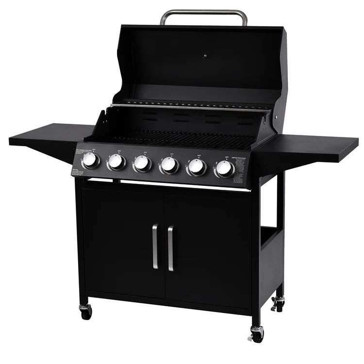6 burners Luxury Outdoor 3C Certificate  Gas Chicken Rotisserie Grill  hybrid grill bbq gas grill