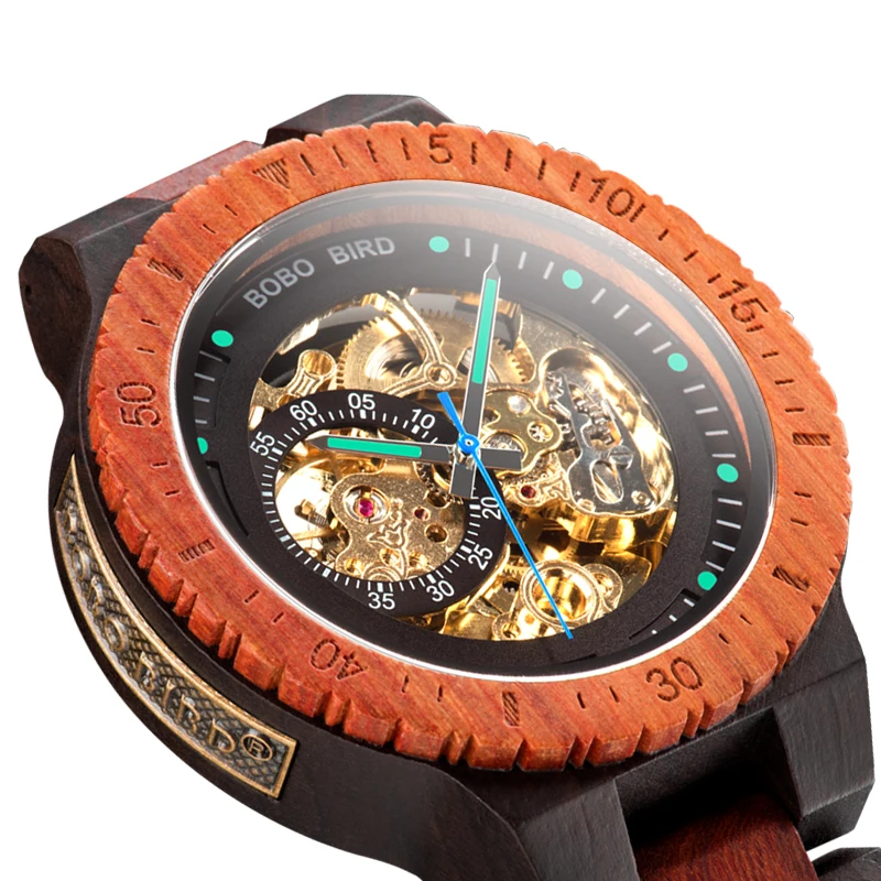 

BOBO BIRD Hot Sale Minimalist chronograph men wrist wooden watches