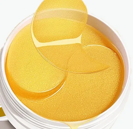 

wholesale moisturizing whitening gold collagen crystal the eyes Of a lady with tender gold sheet mask, Golden