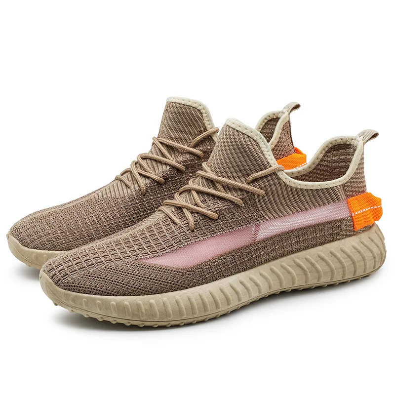 

FREE SAMPLE high quality brand design sneakers for men breathable fly weaving running shoes