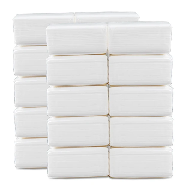 

High Quality Wood Pulp Disposable Tissues Paper Napkins 100bags For Restaurant, White