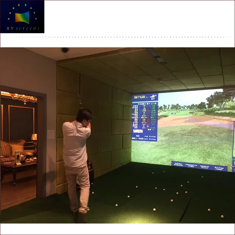 

xyscreen top quality home use golf training entertainment fixed frame projection screen HK100C-Golf