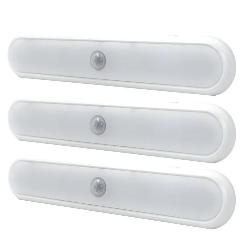 Biumart 3pack homelife interior movement motion sensor wall closet light switch 3 way bathroom battery cupboard light with senso