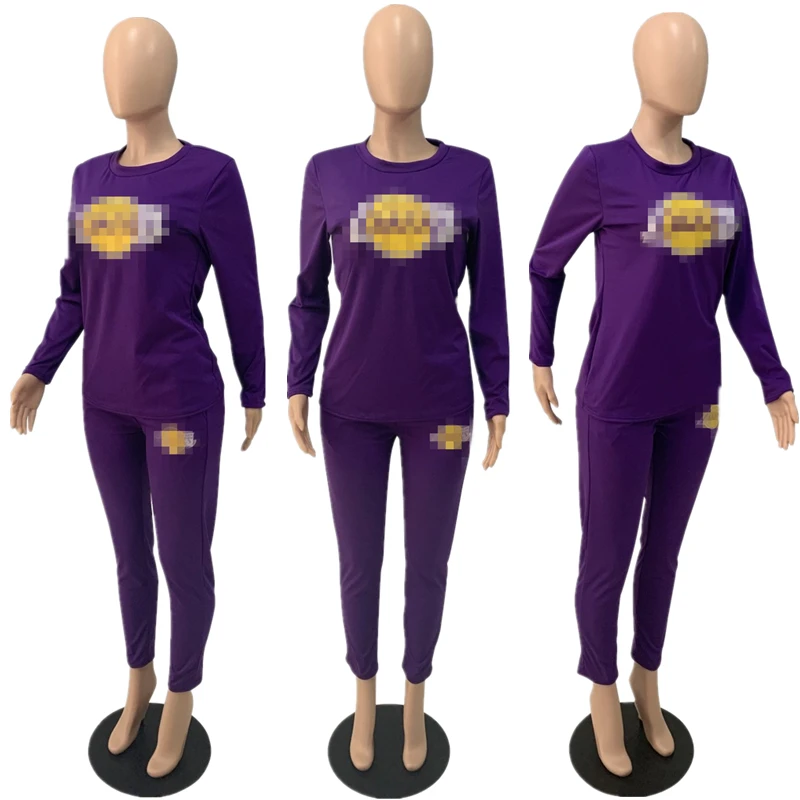 

Custom Basketball Logo Sport Women Tracksuit 2021 Designer Fall Tracksuit Set for Woman Streetwear Matching Set