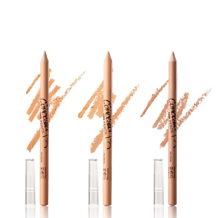 

Blank concealer pencil wholesale custom logo full coverage makeup highlight hot cosmetics waterproof wooden makeup concealer