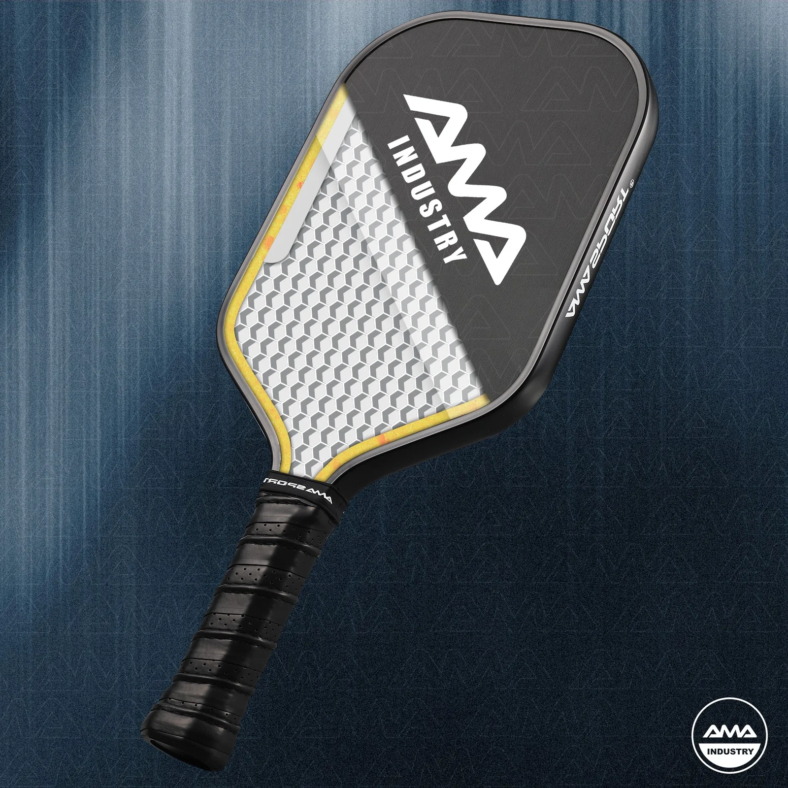 AMA SPORT Renowned USAPA 3K Raw Carbon Fiber Friction Textured Surface Custom Pickleball Paddle
