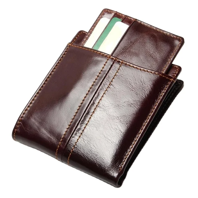 

2020 new travel RFID antimagnetic wallet leather men's wallet with removable credit card holder wallet