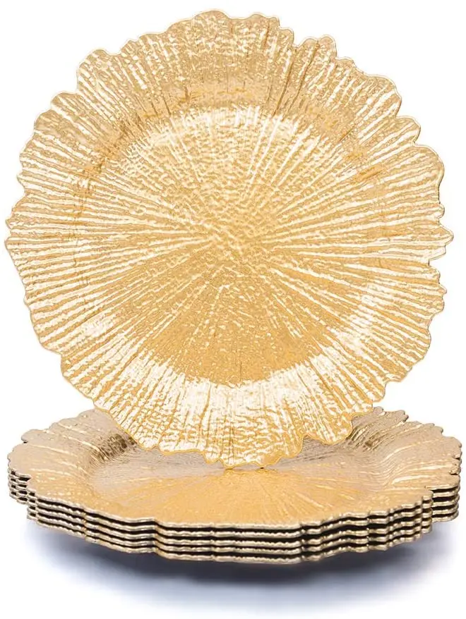 13 Inch Clear Plastic Charger Plates Table Dinner Round Charger Plates