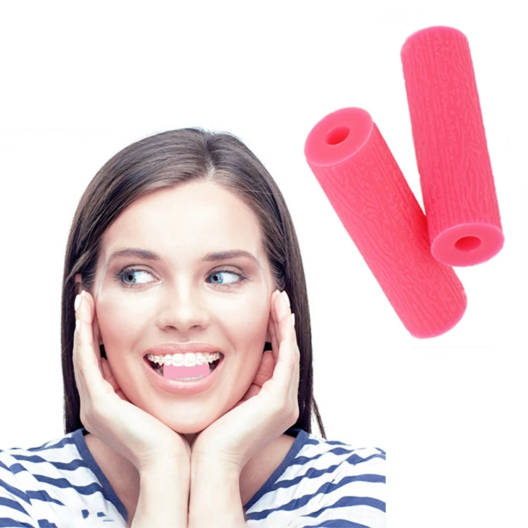 

Professional customizable 2pcs jaw exercise Colorful Fruit Taste Chews teeth bracket Orthodontic correction chew training, Five colors