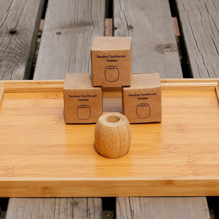 

New Products Travel Eco-friendly Bamboo Toothbrush Holder With Paper Box Packaging