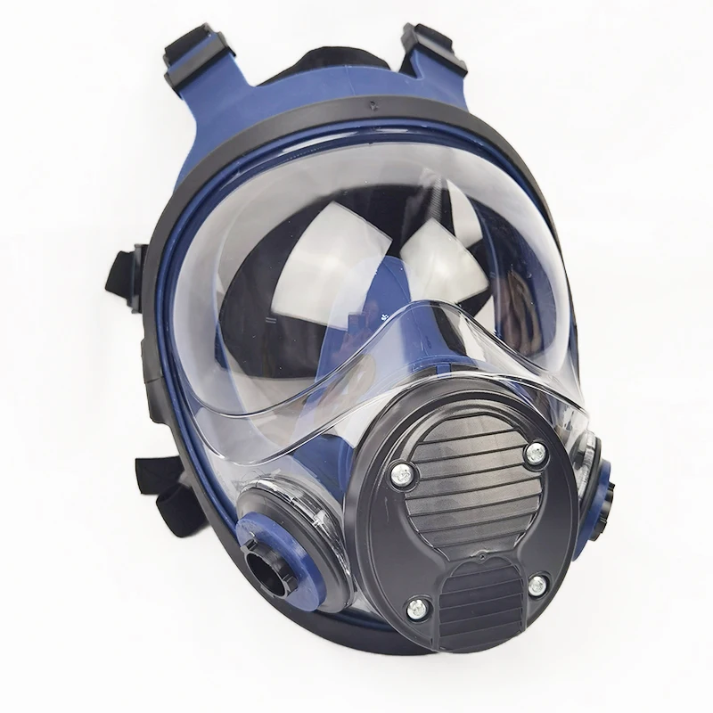 

Hot Sale Spherical Spraying Biological Vaporizer Smoke Respiratory Gas Mask, Blue