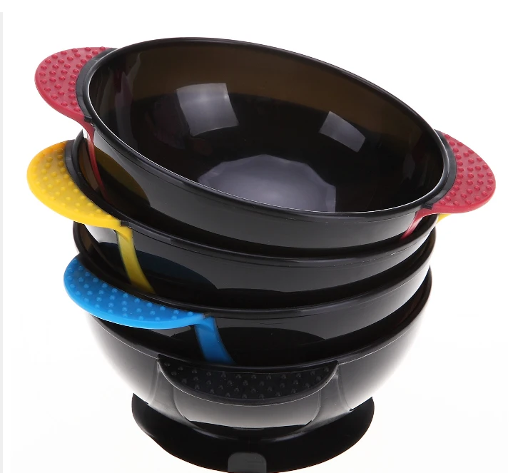 

professional household beauty salon New hair color bowl baking oil suction cup silica gel bowls for hair color hair dye bowl