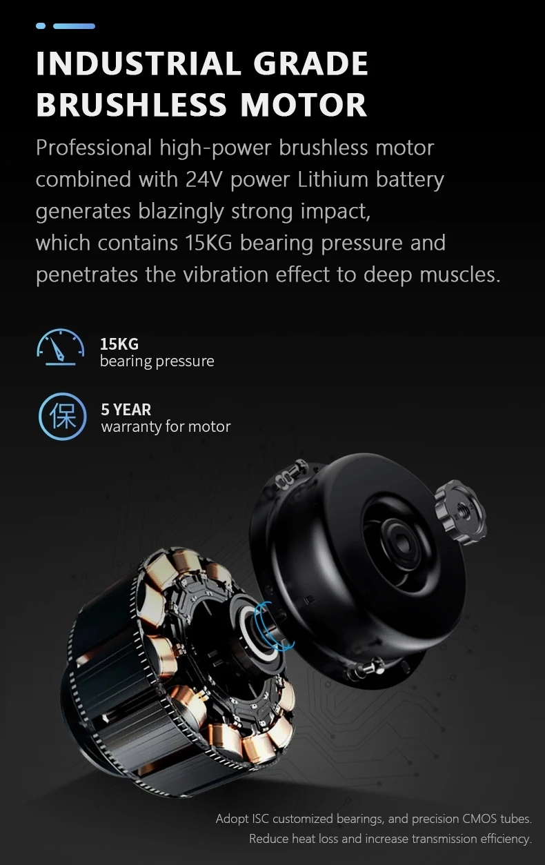 Booster Pro 3 Massage Gun Deep Tissue Muscle Massage Gun Cordless Therapy Vibration Body Relaxation Massager