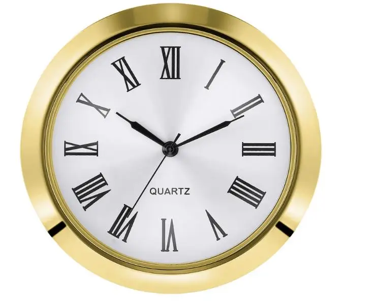 Clock Insert in Popular 1-7/16 Size Has an Easy-to-Read Arabic Dial and Glass Crystal 