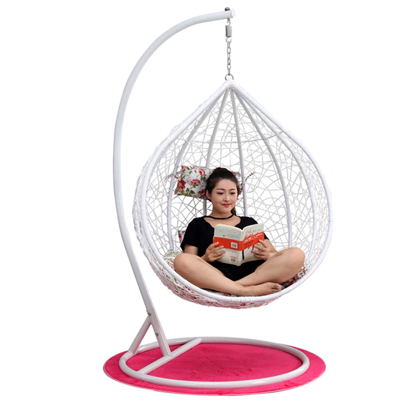 Easy Assembly Rattan Wicker Hanging Chair Garden Swings For Adults