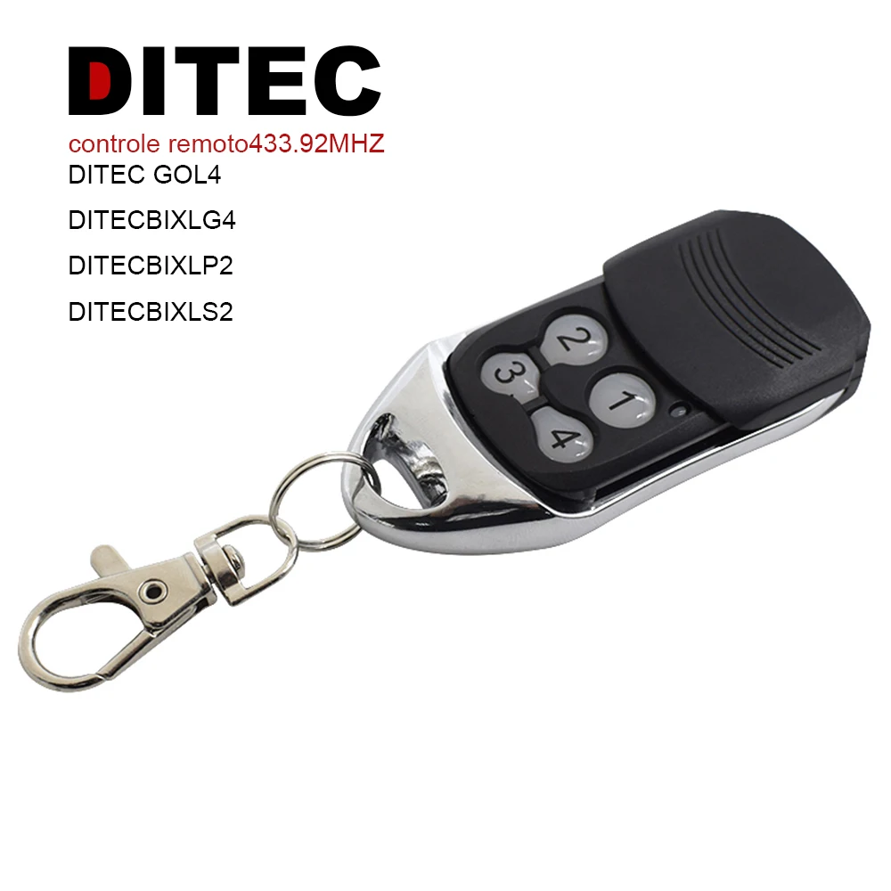 

DITEC 433.92MHz garage door remote control Rolling code for garage gate, Black plus silver