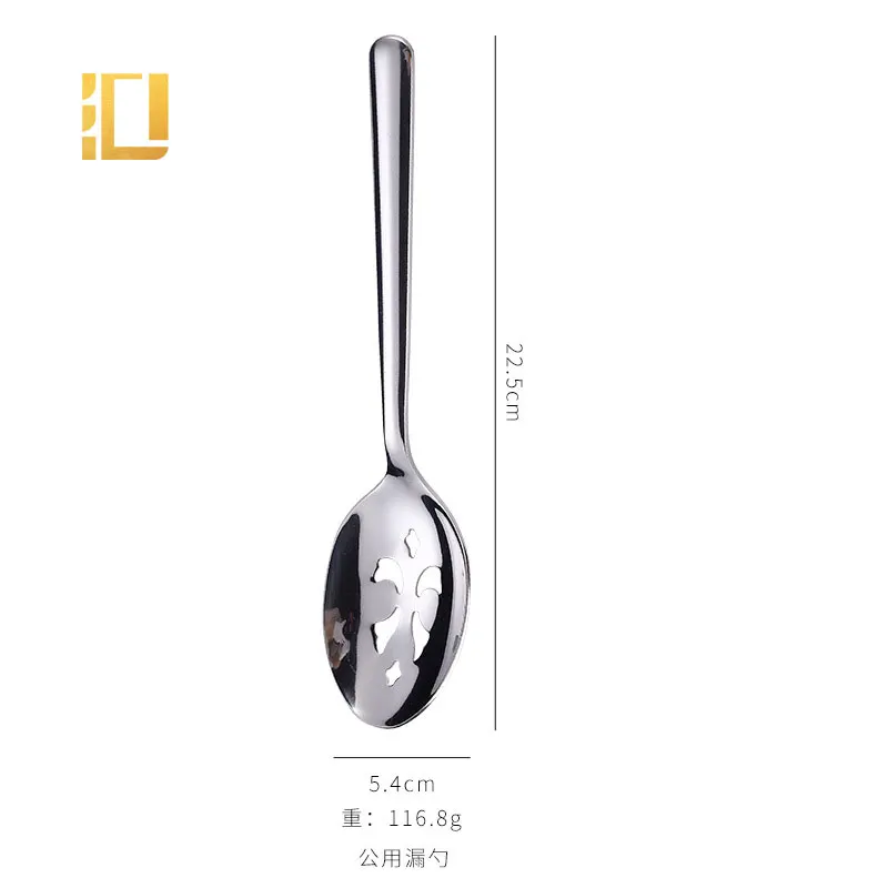 

Wholesale Thickness Silverware Metal Serving Fork Silver Stainless Steel Serving Spoon Set