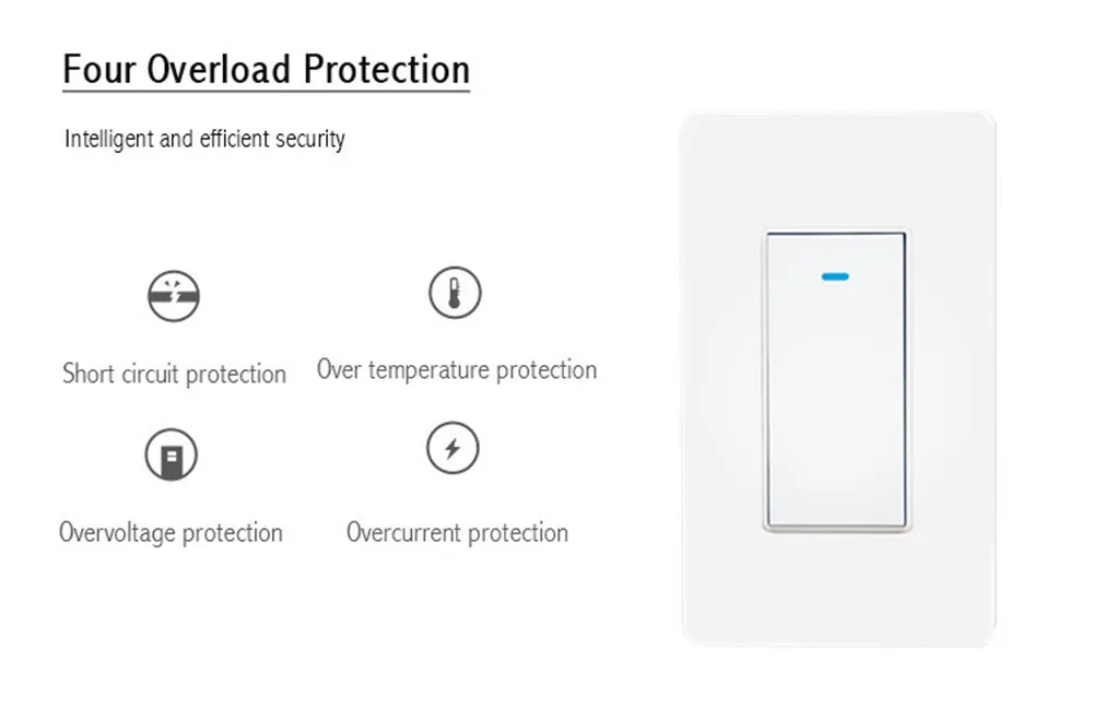 1GANG Zigbee Switch/Smart Wireless Light Switch Zigbee Button Switch Compatible with Alexa/GoogleHome/IFTTT - ANKUX.COM