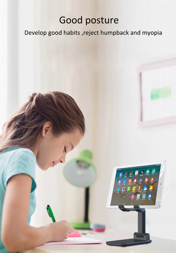 Desktop adjustable phone stand Portable Aluminum foldable cell phone stand