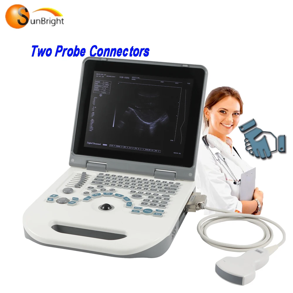 
New full digital portable 2d color echocardiography portable ultrasound machine for sale 