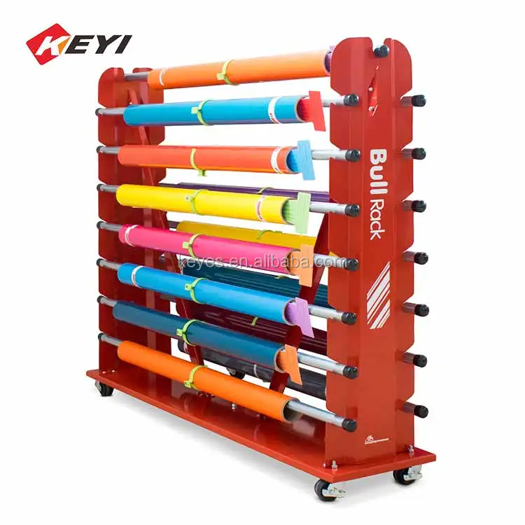 Manufacturer Custom Mobile Rug Shelf Retail Stand Fabric Roll Display