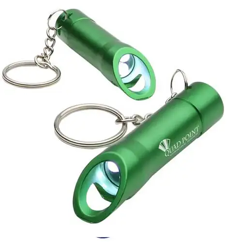 
Promotional LED Torch Bottle Opener Key ring with Aluminum Material 