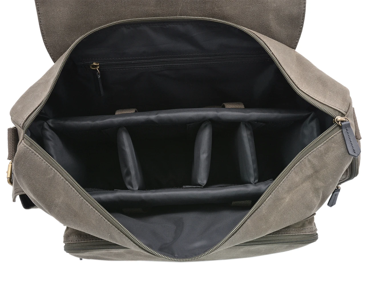 
Men Waxed DSLR Digital Camera bag with detachable hidden camera bag 