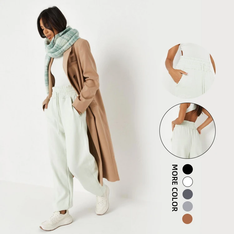 

High quality custom logo long length sport wear high waisted women sweat pants comfy cotton trousers jogging pants for women, Customized color