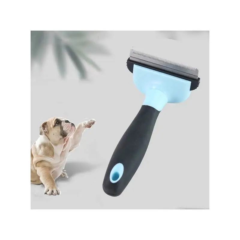 

Durable Professional Dematting Tool Pet Fur Comb, Self Cleansing Open Knot Fur Eliminator Dogs Hair Bathing Pet Comb, Blue;pink