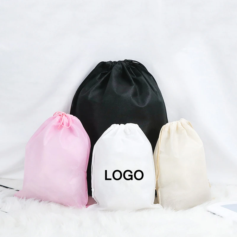 

Eco Custom Promotional Backpack Non Woven Dust Reusable Grocery Bags Draw String Bag Printing Logo Gift Pouch Drawstring Bag, Customized color