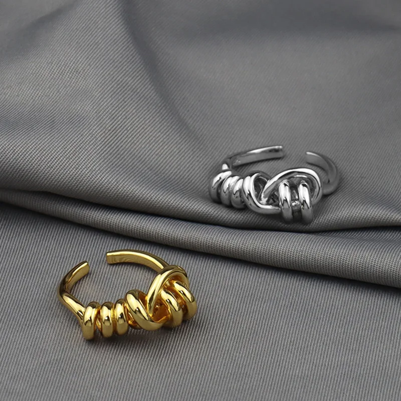 

2021 New Arrival Jewelry Irregular Gold Opening Ring Geometric Metal Punk Ring Finger Jewelry