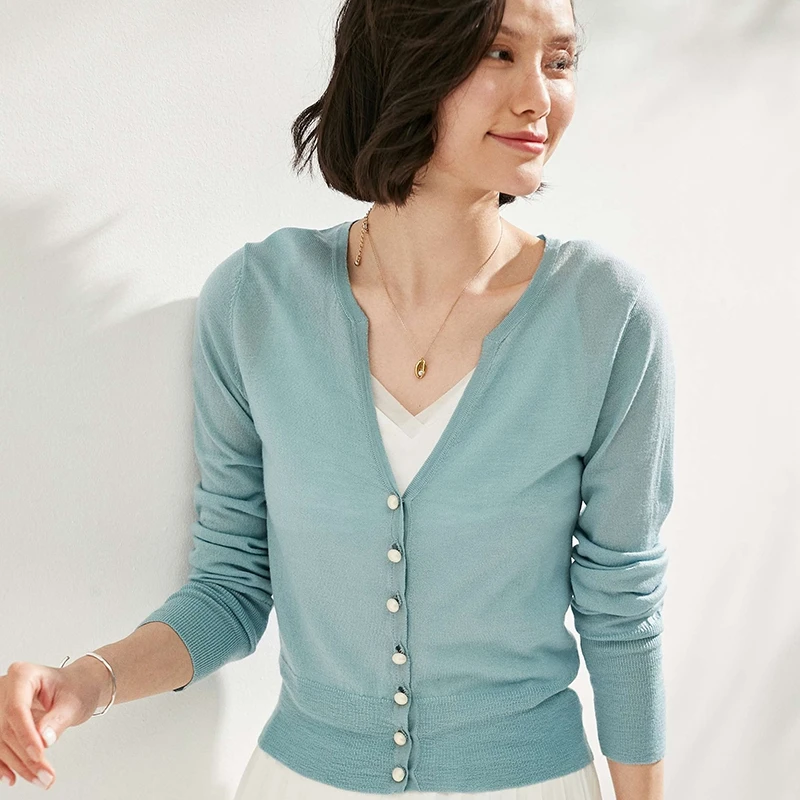 

2021 new arrival fashion long sleeve v neck knit short sexy street shirt women