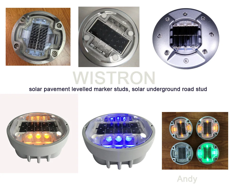 Internally Illuminated Solar Pavement Levelled Marker Stud Flush Type Omni Directional Type