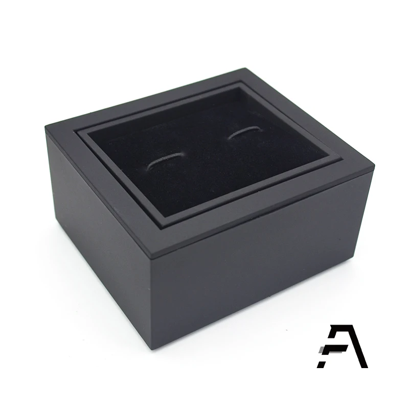 
Black custom logo cufflinks packaging box 