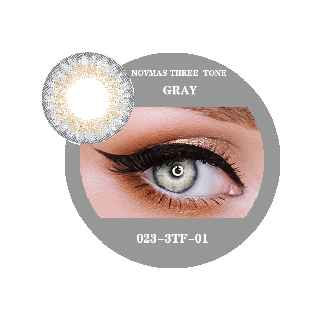 

Novmas Contact Wholesale 3 Tone For Big Eye Colored Contact Lenses Hot Selling 14.2mm Circle Soft Color Contact Lenses