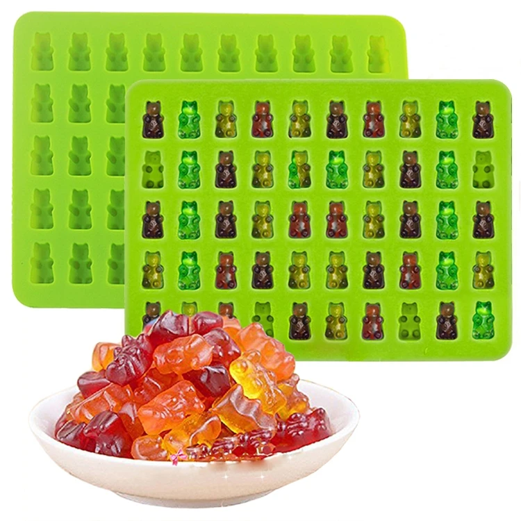 

50 Holes Small Bear Chocolate Tray Silicone Mold Cookie Mold Candy Mold