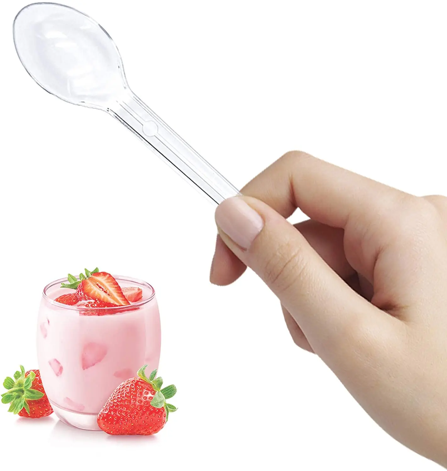 Details about   80pcs Clear Disposable Plastic Spoons Ice Cream Dessert Party Tiny Spoons 