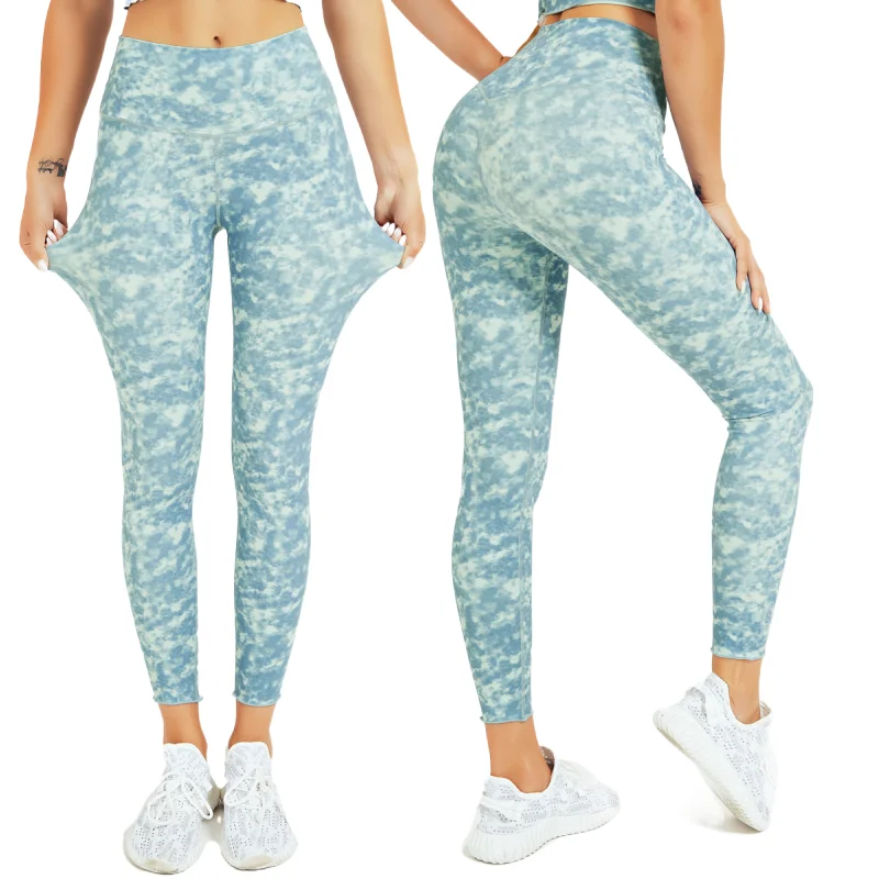 

BBZC2162 Tie-dye sports trousers outdoor running yoga leggings