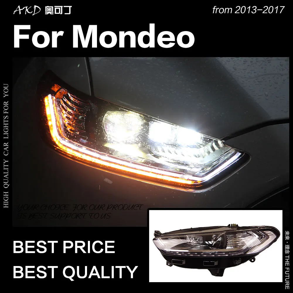 

Car Styling Head Lamp for Fusion LED Headlight 2013-2016 headlights Mondeo Bi Xenon Hid LED High Beam DRL Dynamic Signal
