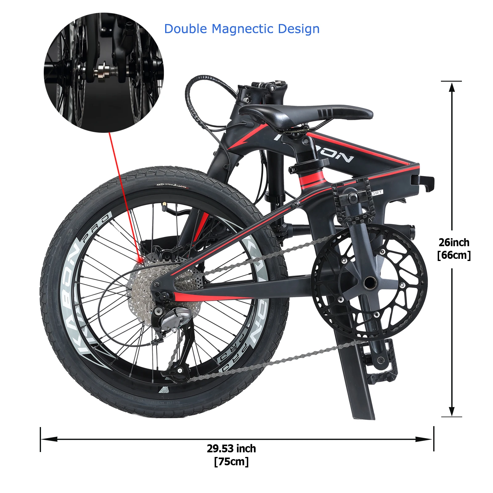 

2021 New Cheap Adults Foldable Carbon Bicycle Frame 20 inch Folding Bike from Bicycle Factory, Black red/black blue/black