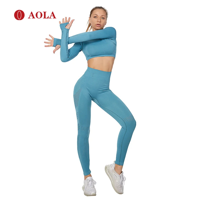 

AOLA Legging Athletic High Waist For Women Workout Yoga Customize And Top Best Two Fitness Clothing Womens Activewear, Black, orange, green,