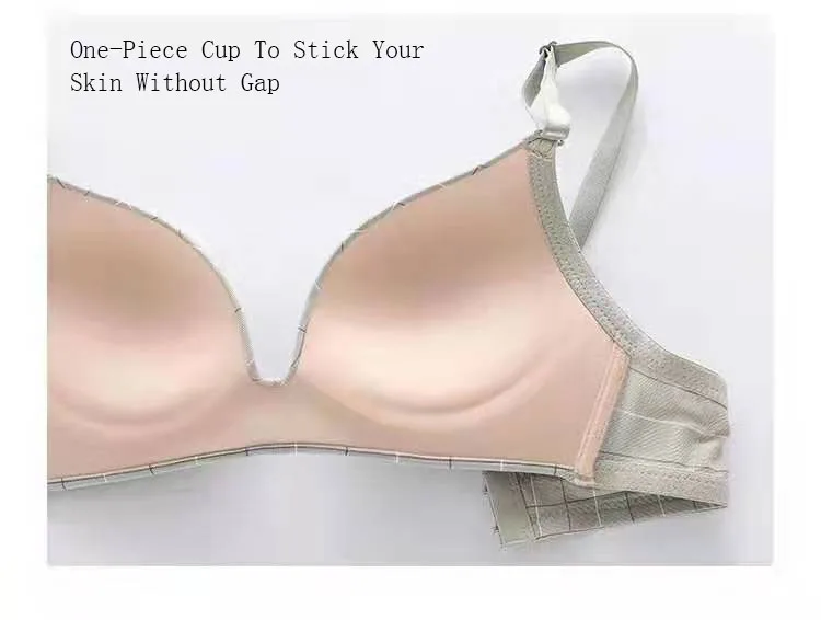 
Hot sale ultrathin flaid cute print young girl underwear wireless breathing bra wholesale and dropshipping with high quality 