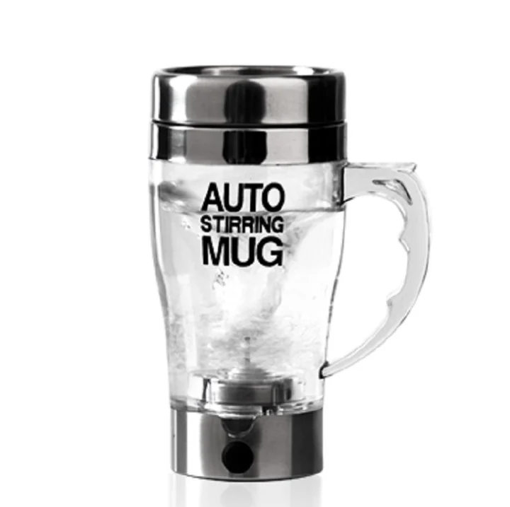 

Custom Logo Electric Stainless Steel Automatic Self Mixing Tumbler With Handle Self Stirring Mug
