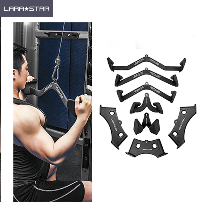 

Fitness Equipment Weight Lifting Mag Grips 8 PCS All Sizes Available Gym Handle Cable For Fitness Body Building Mag Handle/Bar, Black