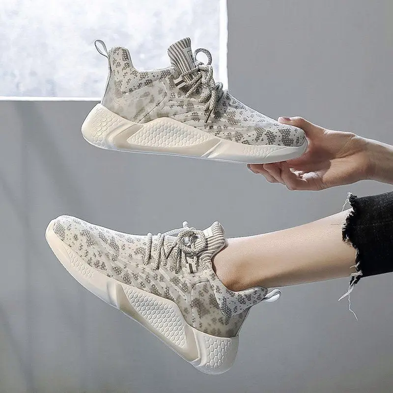 

2021 Summer Running Shoes For Women Breathable Sneakers Non Slip Damping Jogging Shoes Female Height Increasing Sport shoes