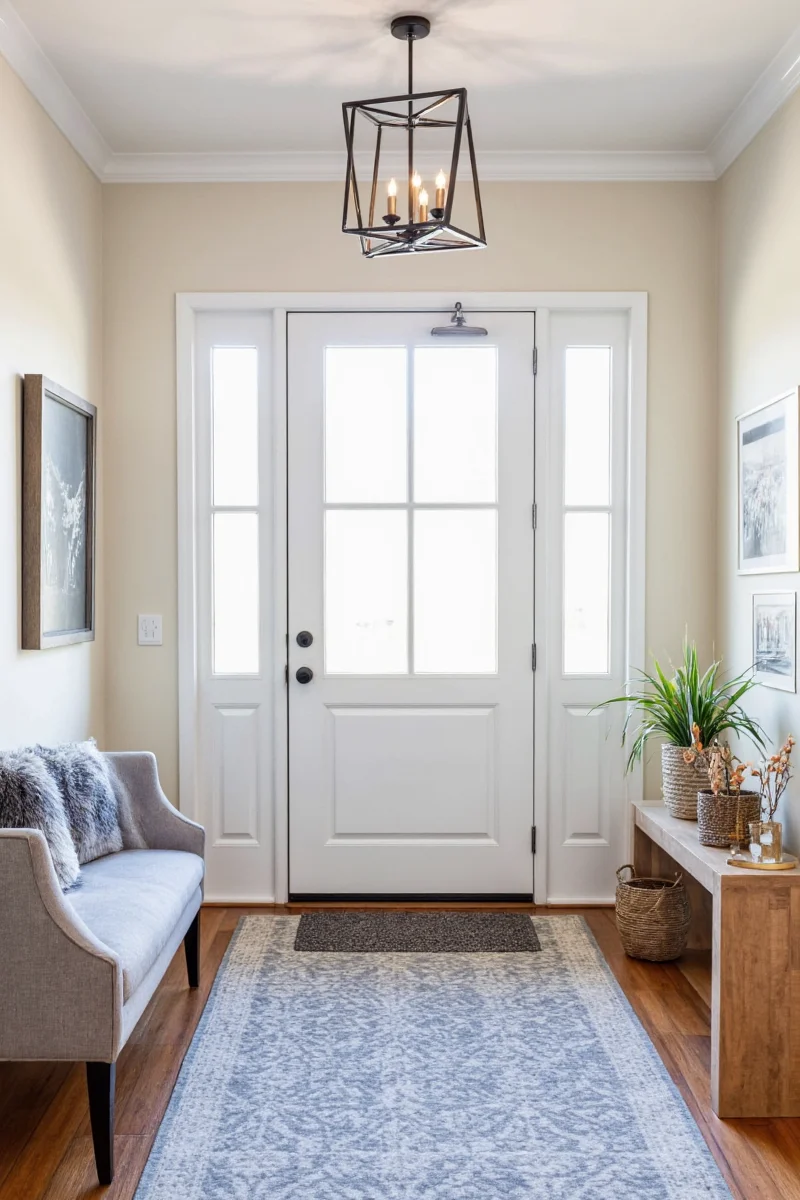 Colorful entryway hooks for kids