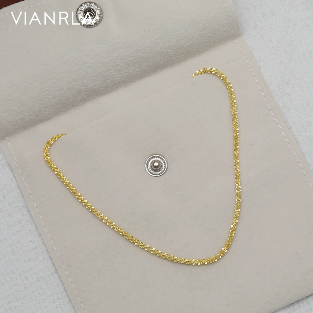 

VIANRLA sparkle glitter margarita necklace chain 925 sterling silver necklace for women