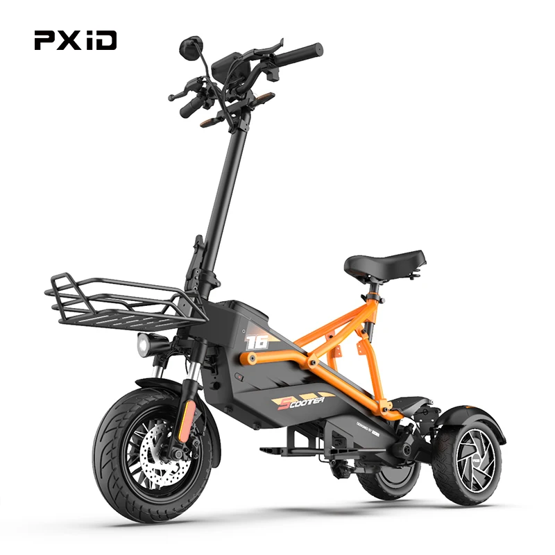 

PXID F2 1000W Mobility Scooters Electric 3 Wheel With 50Km/h Speed, Oem