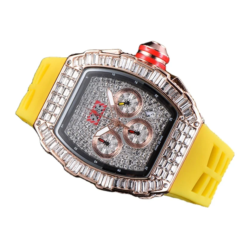 

Rm Top Sales Iced Out Diamond Watches Men Gold Watch Watch